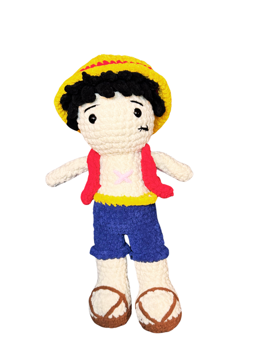 Handmade Crochet Pirate Doll — Jumbo